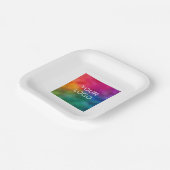  uw bedrijf Logo Here Square Papieren Bordje (Gebogen)