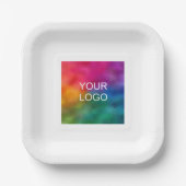  uw bedrijf Logo Here Square Papieren Bordje (Voorkant)