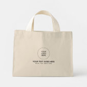 Uw bedrijf Logo hier QR-code dubbele zijdruk Mini Tote Bag (Achterkant)