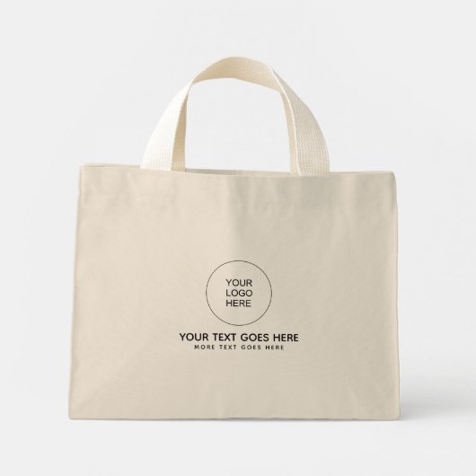 Uw bedrijf Logo hier QR-code dubbele zijdruk Mini Tote Bag (Achterkant)