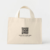 Uw bedrijf Logo hier QR-code dubbele zijdruk Mini Tote Bag (Voorkant)