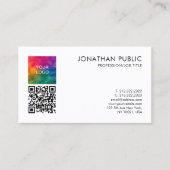 Uw bedrijf Logo hier QR Code Professional Visitekaartje (Voorkant)