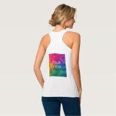 Uw bedrijf Logo Hier Vrouwen Racerback Tanktop (Volledige Achterkant)