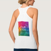 Uw bedrijf Logo Hier Vrouwen Racerback Tanktop (Achterkant)