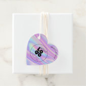 Uw Bedrijf Logo Iridescent Heart Shape Hang Label (In situ)