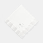 Uw bedrijf Logo klein in hoek Servet (Hoek)