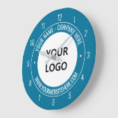 Uw bedrijf Logo Klok Voorbeeld aangepaste tekst (Hoek)