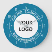 Uw bedrijf Logo Klok Voorbeeld aangepaste tekst (Voorkant)