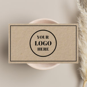 Uw Bedrijf Logo L Modern Rustiek Zwart Script Visitekaartje