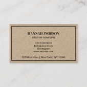 Uw Bedrijf Logo L Modern Rustiek Zwart Script Visitekaartje (Achterkant)