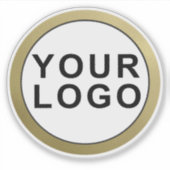 Uw Bedrijf Logo Merk Waterfles Sticker (Voorkant)