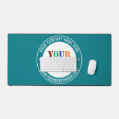 Uw bedrijf Logo met tekst en aangepaste kleuren Bureaumat (Keyboard & Muis)