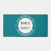 Uw bedrijf Logo met tekst en aangepaste kleuren Bureaumat (Voorkant)