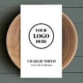 Uw bedrijf Logo Minimal Modern Zwart-wit Visitekaartje