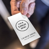 Uw bedrijf Logo Minimal Modern Zwart-wit Visitekaartje