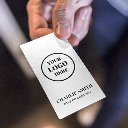 Uw bedrijf Logo Minimal Modern Zwart-wit Visitekaartje