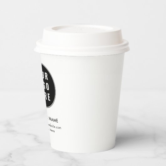 Uw bedrijf Logo Minimalistische promotie Aangepast Papieren Bekers (Links)