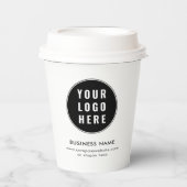 Uw bedrijf Logo Minimalistische promotie Aangepast Papieren Bekers (Voorkant)