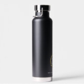 Uw bedrijf Logo Modern Minimalistisch Zwart Waterfles (Rechts)