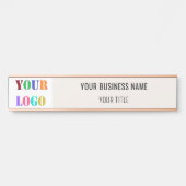 Uw Bedrijf Logo Naam Bedrijfsdeur Teken Sjabloon Deurbordje (Voorkant)