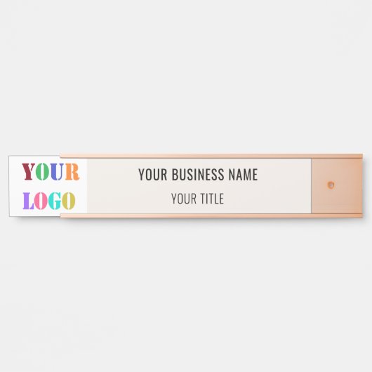 Uw Bedrijf Logo Naam Bedrijfsdeur Teken Sjabloon Deurbordje (Voorkant)