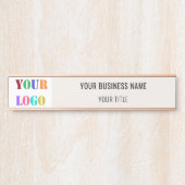 Uw Bedrijf Logo Naam Bedrijfsdeur Teken Sjabloon Deurbordje (Voorkant)