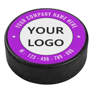 Uw bedrijf Logo Naam Info Hockey Puck Sjabloon
