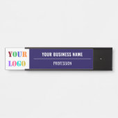 Uw bedrijf Logo Naam Kantoor Naam Bord Sjabloon Deurbordje (Voorkant)