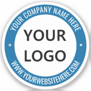 Uw bedrijf Logo naam website Sticker Sjabloon