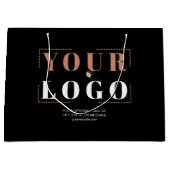 Uw bedrijf Logo - Optionele aangepaste tekstpromot Groot Cadeauzakje (Voorkant)