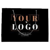 Uw bedrijf Logo - Optionele aangepaste tekstpromot Groot Cadeauzakje (Achterkant)