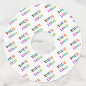 Uw bedrijf Logo Photo Business Wijnglas Label (Voorkant)