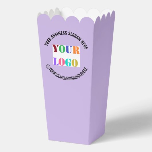 Uw bedrijf Logo Popcorn Box Voorbeeld aangepaste t Bedankdoosjes (Voorkant)
