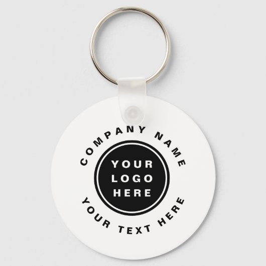 Uw bedrijf Logo QR Code Bedrijfsbedrijf Sleutelhanger (Voorkant)