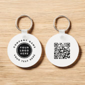 Uw bedrijf Logo QR Code Bedrijfsbedrijf Sleutelhanger