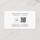 Uw bedrijf Logo QR Code Modern Slanke Sjabloon Visitekaartje (Voorkant)