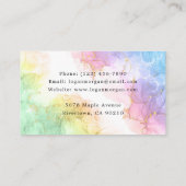 Uw Bedrijf Logo & QR Code Opal Stone Company Visitekaartje (Achterkant)