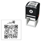 Uw Bedrijf Logo QR Code Rubber Stamp Zelfinktende Stempel (In situ)