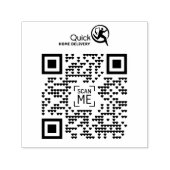 Uw Bedrijf Logo QR Code Rubber Stamp Zelfinktende Stempel (Design)