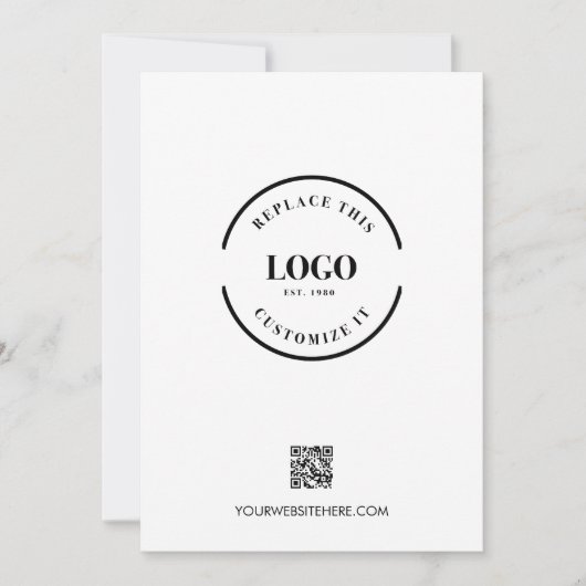 Uw bedrijf logo QR code website promotie Kaart (Voorkant)