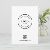 Uw bedrijf logo QR code website promotie Kaart (Staand voorkant)
