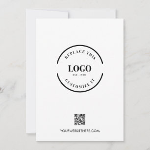 Uw bedrijf logo QR code website promotie Kaart