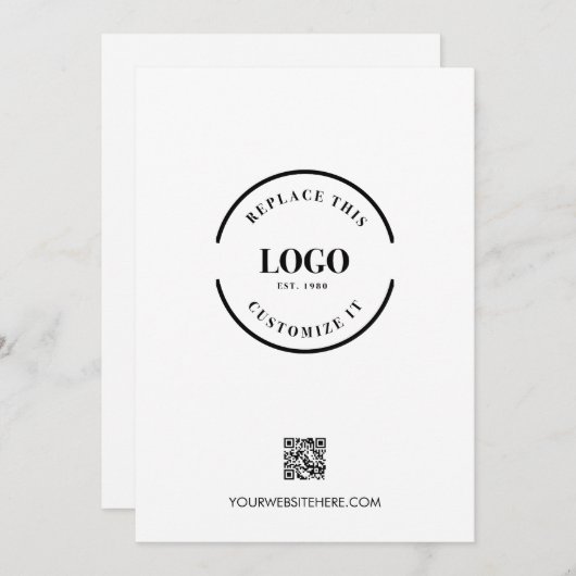 Uw bedrijf logo QR code website promotie Kaart (Voorkant / Achterkant)