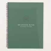 Uw bedrijf Logo Sage Green Business Planner (Voorkant)