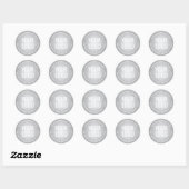 Uw bedrijf Logo Silver Faux Folie retouradres Ronde Sticker (Vel)