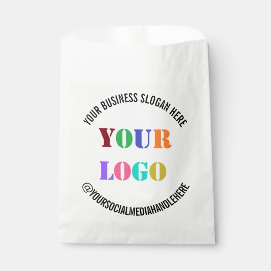 Uw bedrijf Logo Social Media voorkeur tas voorbeel Bedankzakje (Voorkant)