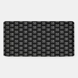 Uw bedrijf Logo   Stijlvol half stap patroon Spandoek