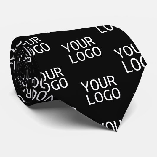 Uw bedrijf Logo | Stijlvol half stap patroon Stropdas (Opgerold)