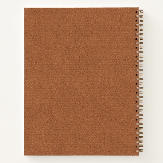 Uw bedrijf Logo & Tekst Bedrijf Merk Leather Notitieboek (Achterkant)