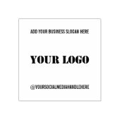 Uw bedrijf Logo Tekst Info Bedrijf Rubber Stempel (Afrduk)